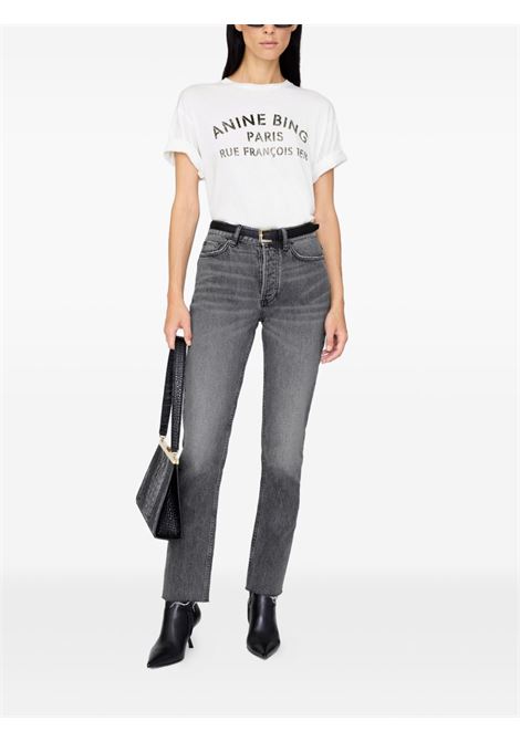 t-shirt cohen paris stencil donna ivory ANINE BING | A-08-11518IVY1